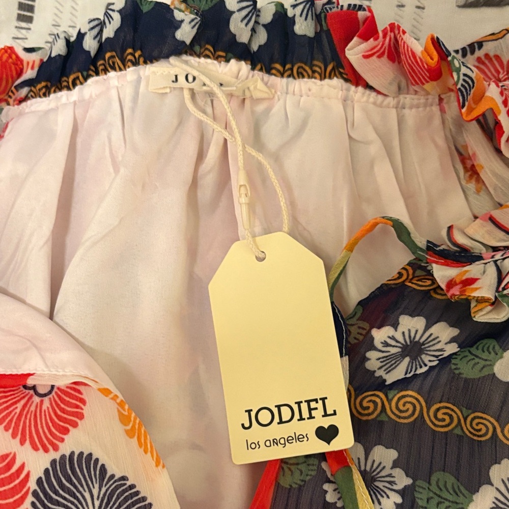 JODIFL New with tag Multicolor Floral Patchwork Blouse size women’s Large. - Picture 3 of 7